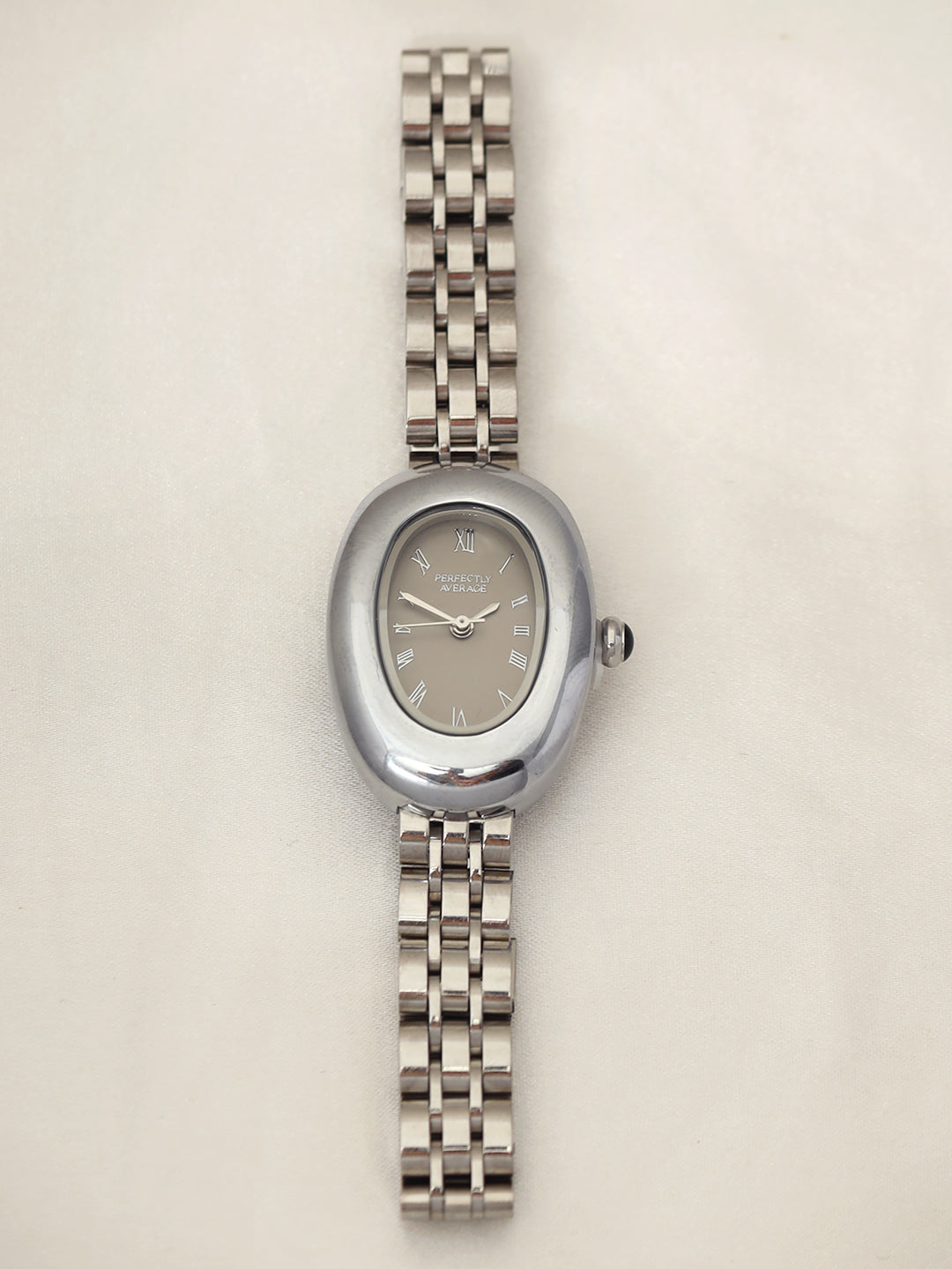 Soulmate Oval Silver-Toned Watch