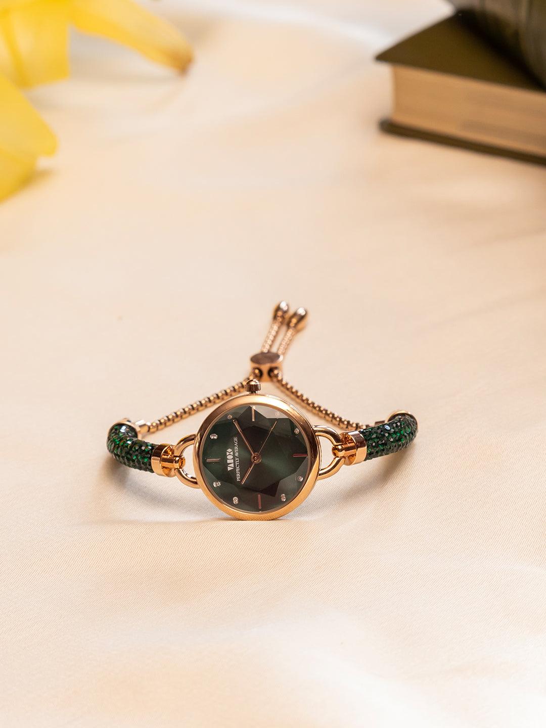 Crystal Slider Watch - Green