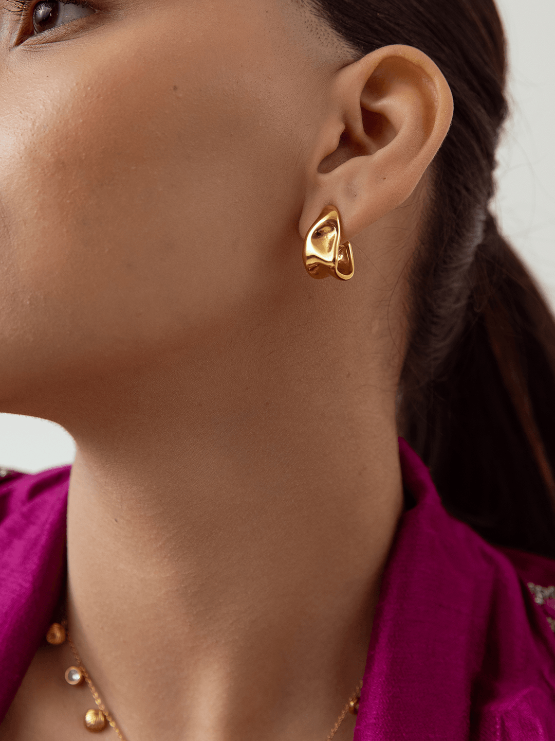 Irregular C-shape Hoops