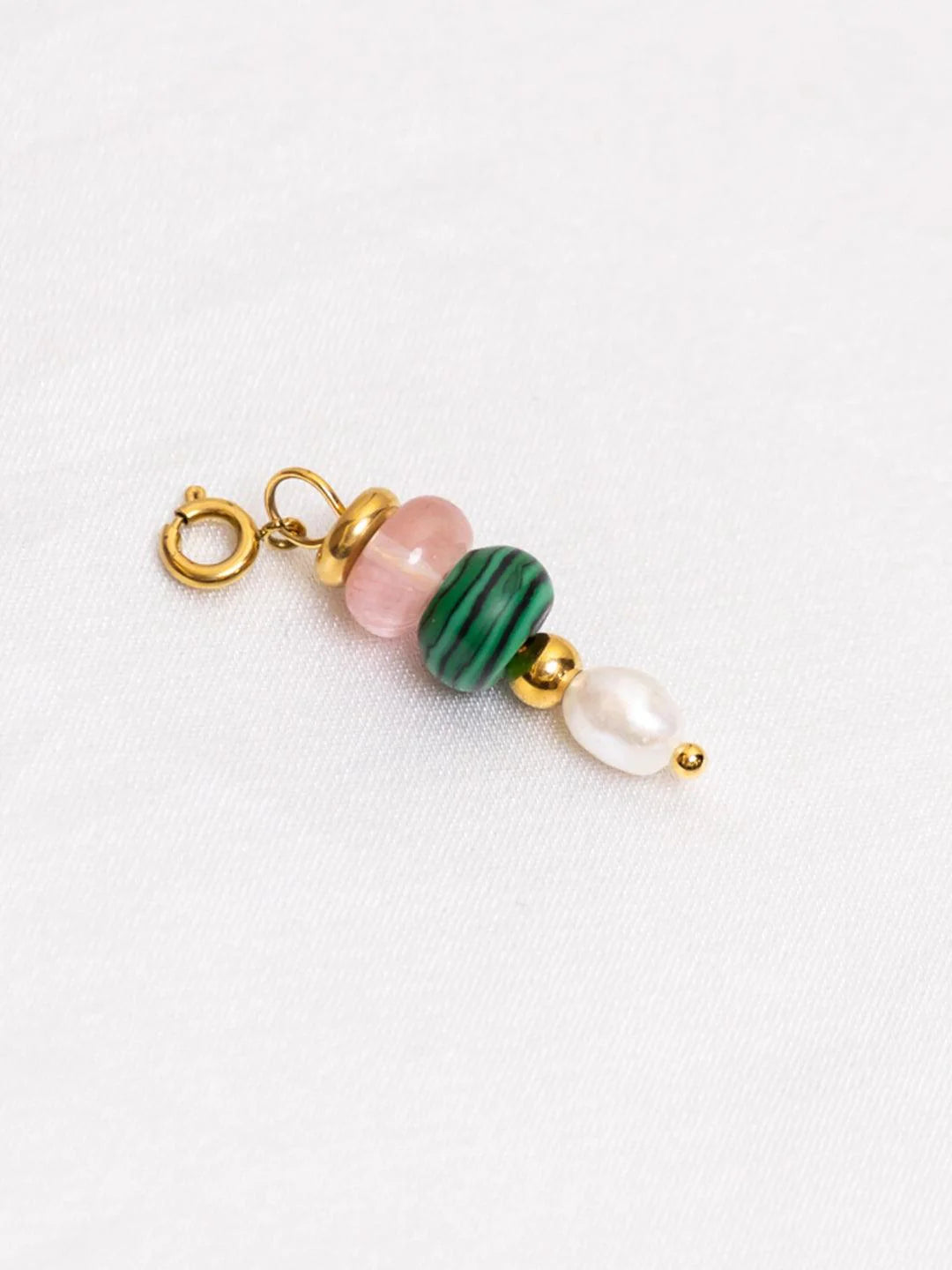 Pink Multistone Drop Charm
