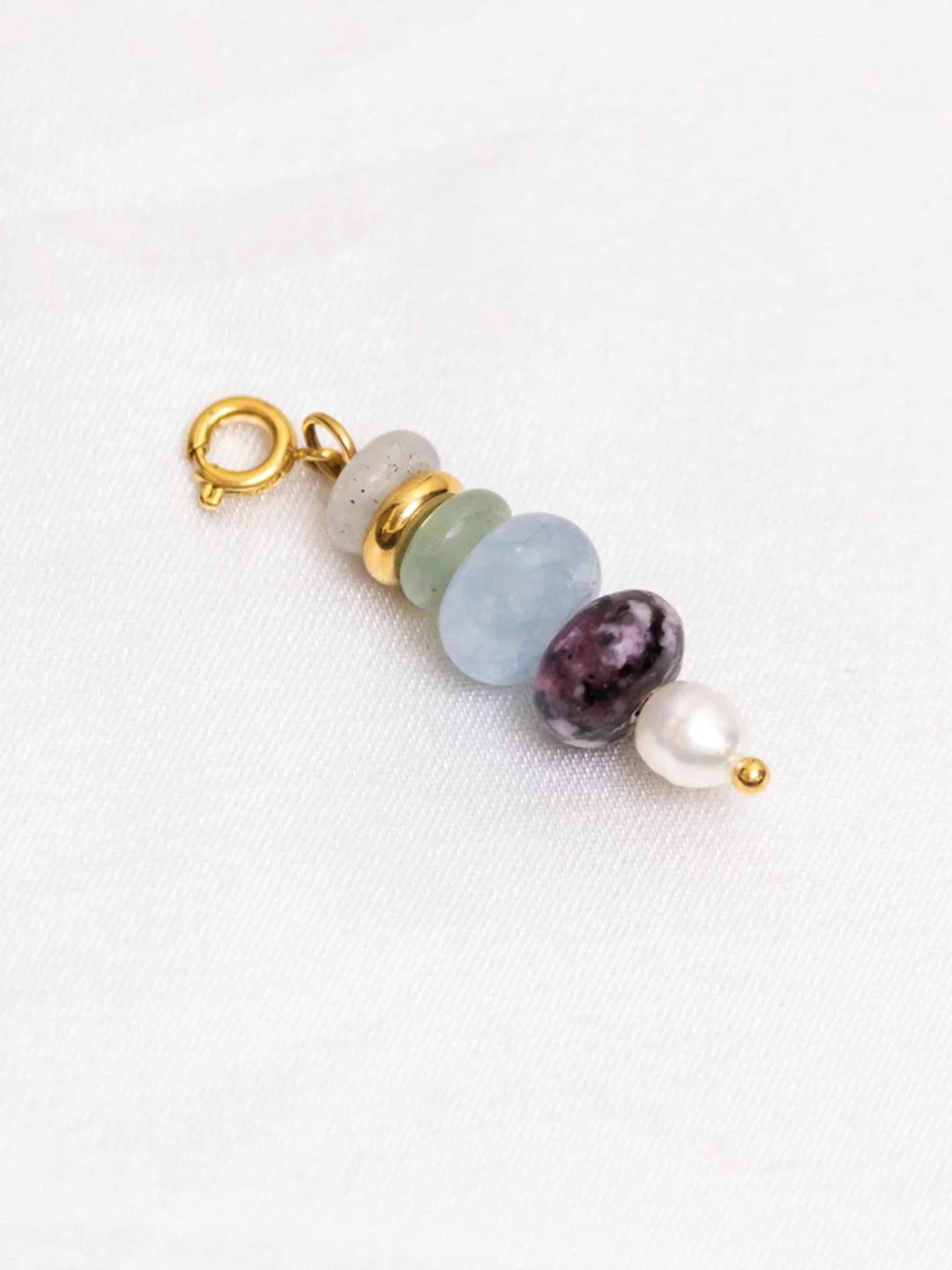 Purple Multistone Drop Charm