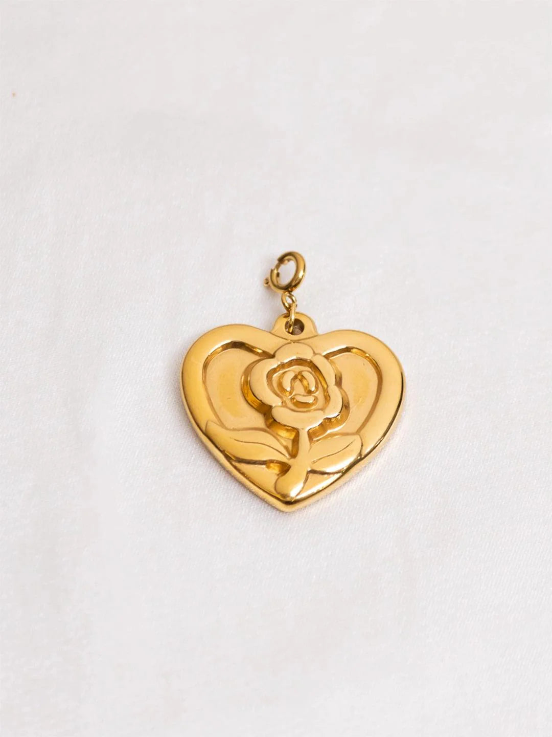 Embossed Rose Charm