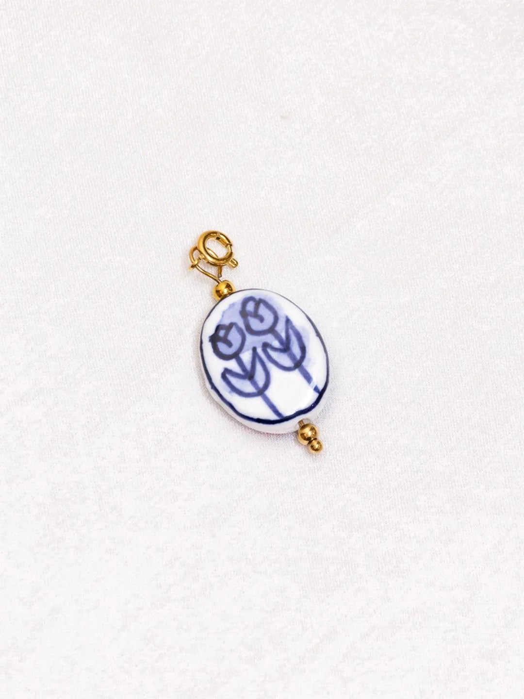 Tulip Blue Pottery Charm
