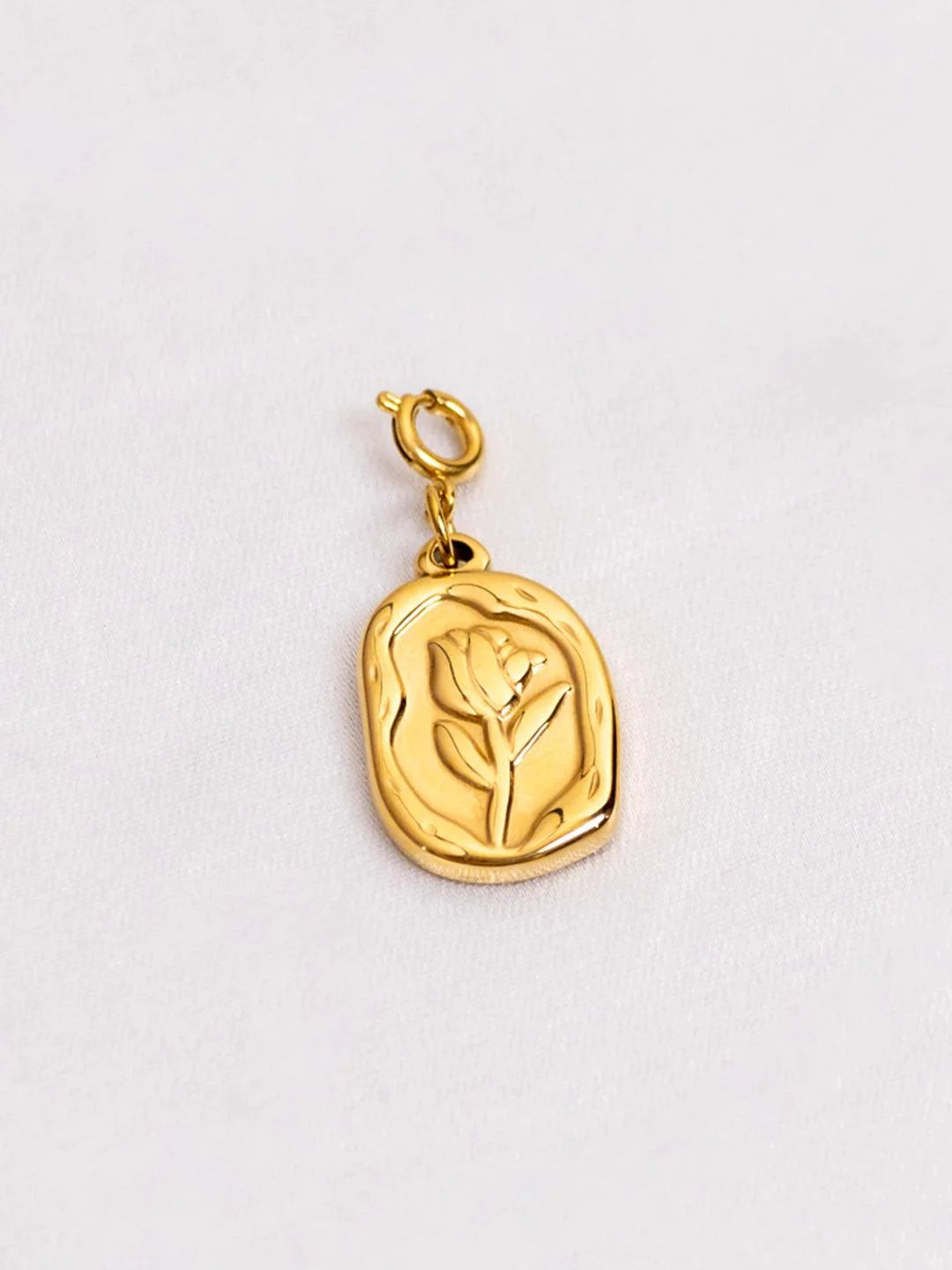 Embossed Flower Charm