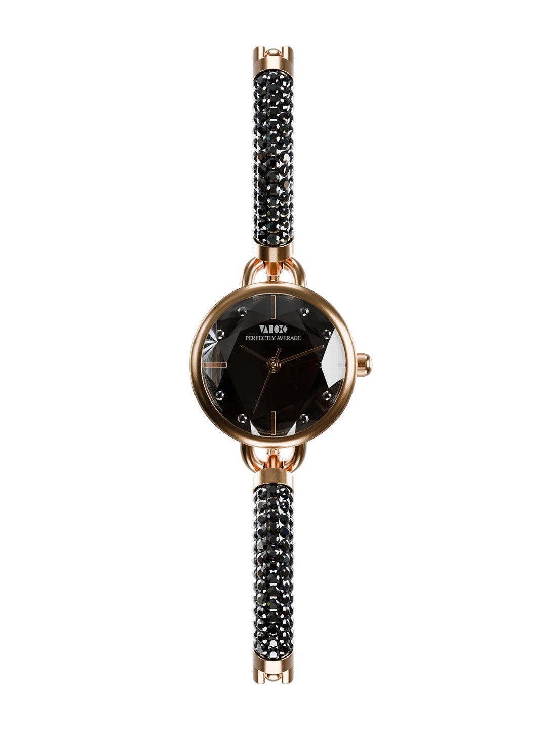Crystal Slider Watch - Black
