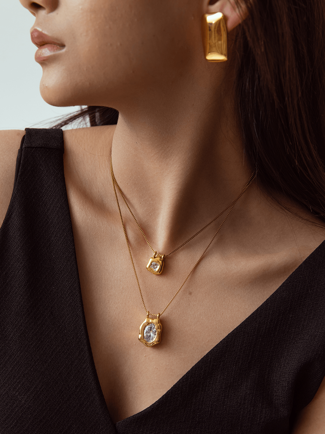 Large CZ Stone Pendant