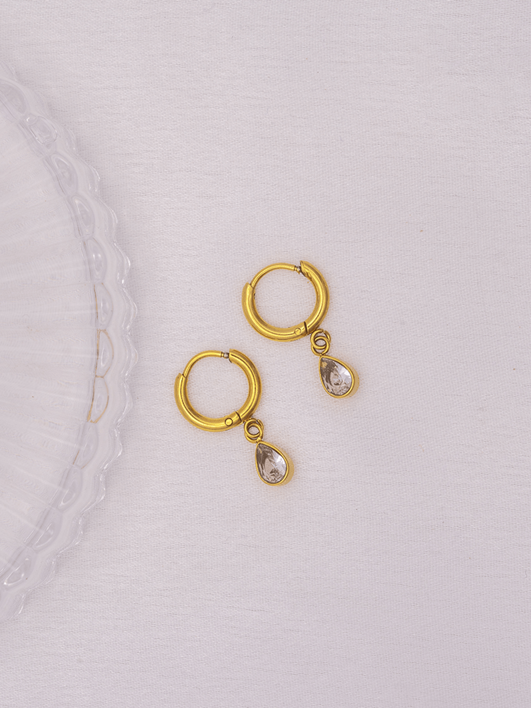 Mini Water Drop Pendant Huggies