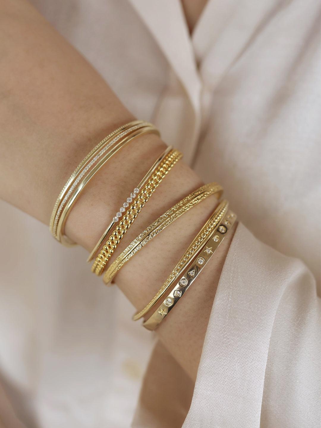 Cz Studded Cuff Bracelet - Perfectly Average