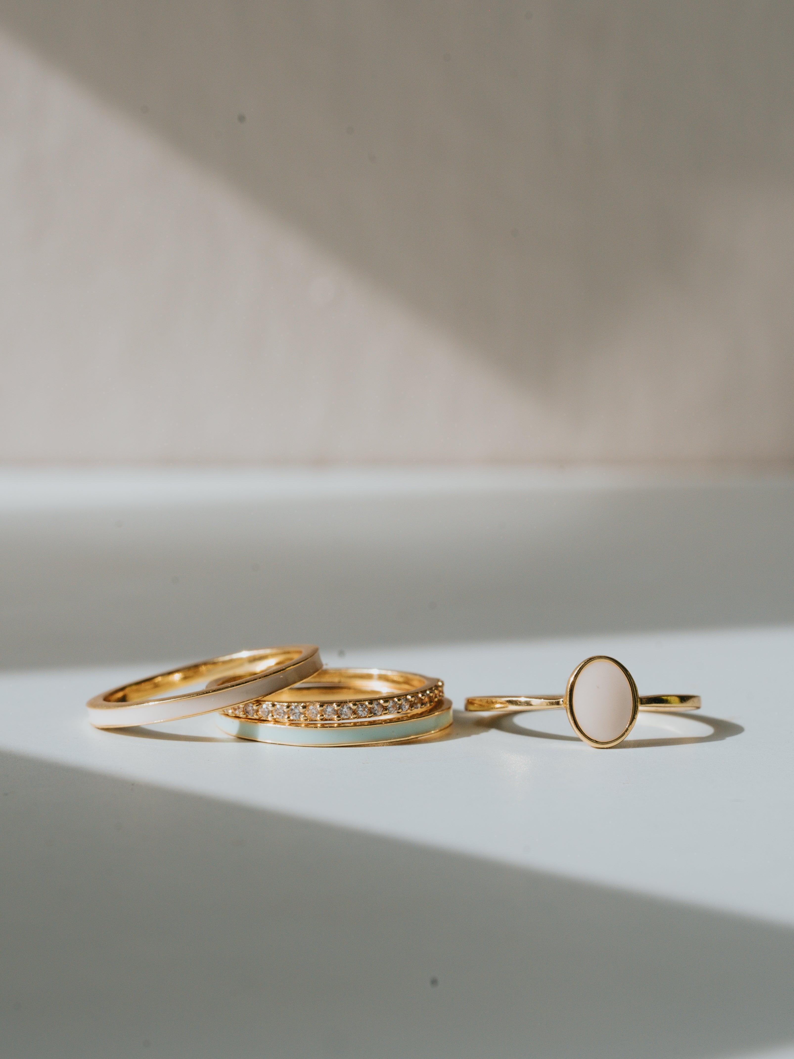 Enamel Studded Stackable Ring - Perfectly Average