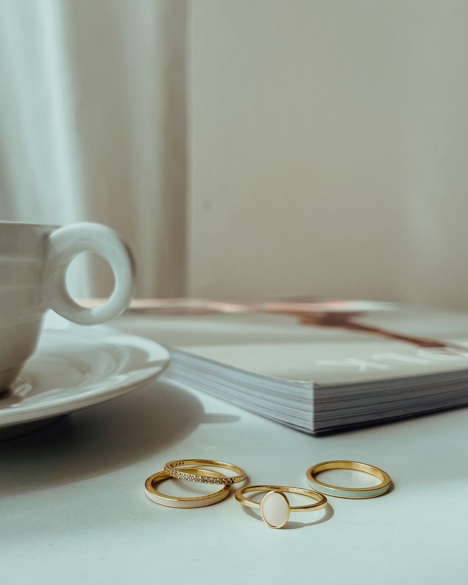 Enamel Studded Stackable Ring - Perfectly Average
