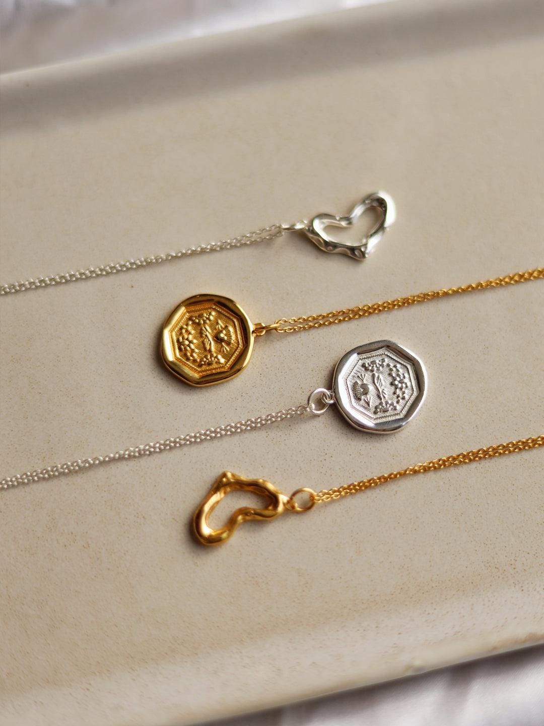 Heart Charm Necklace Gold - Perfectly Average