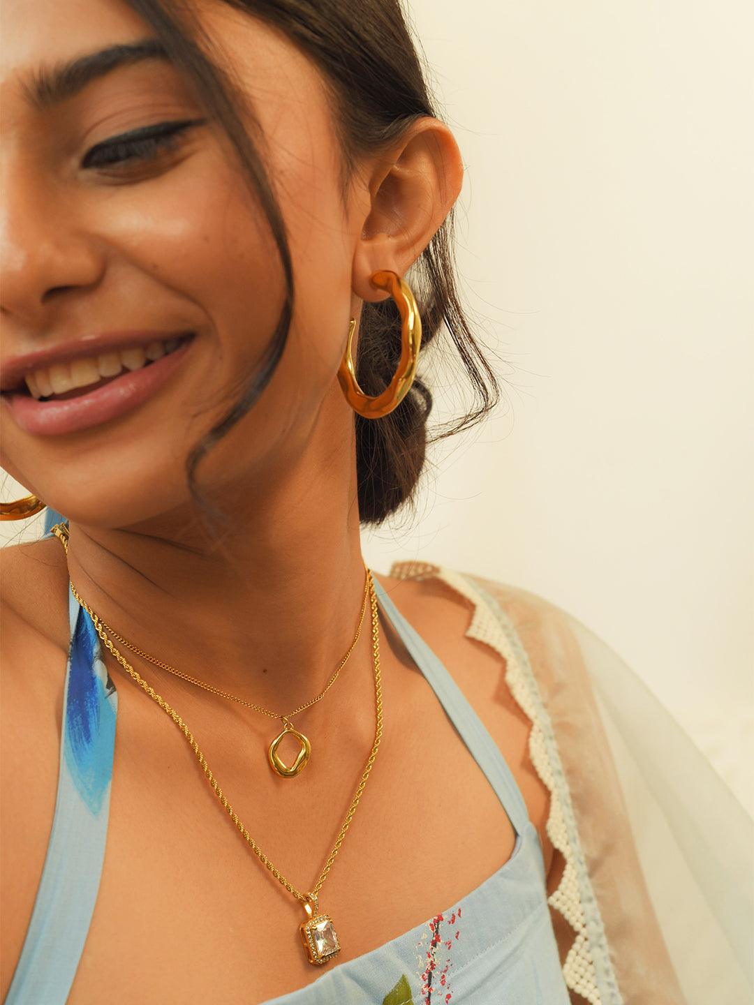 Irregular Circle Pendant Necklace - Perfectly Average