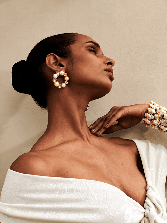 Madelyn Diamond Pearl Earrings - Perfectly Average