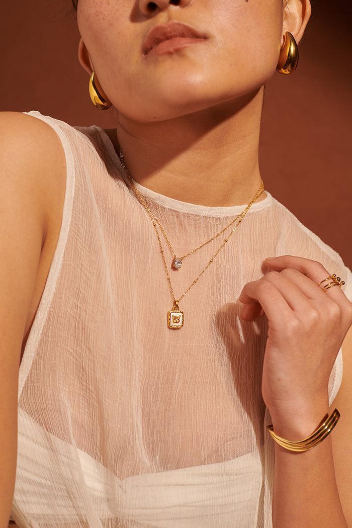 Oval CZ Pendant Necklace - Perfectly Average