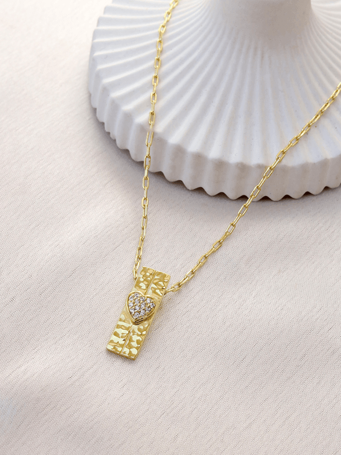 Studded Heart Necklace - Perfectly Average