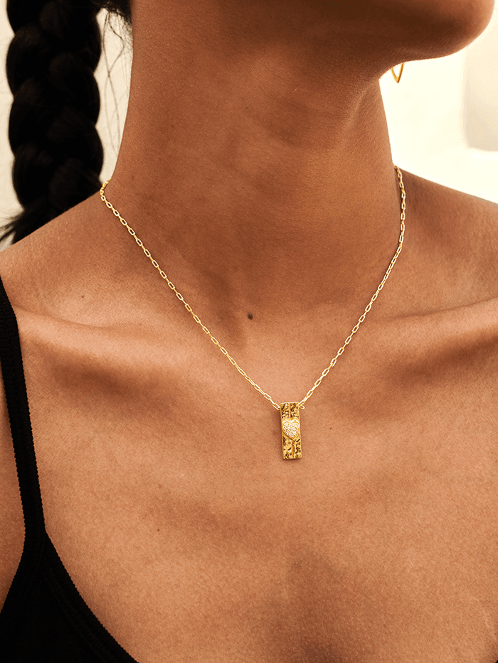 Studded Heart Necklace - Perfectly Average