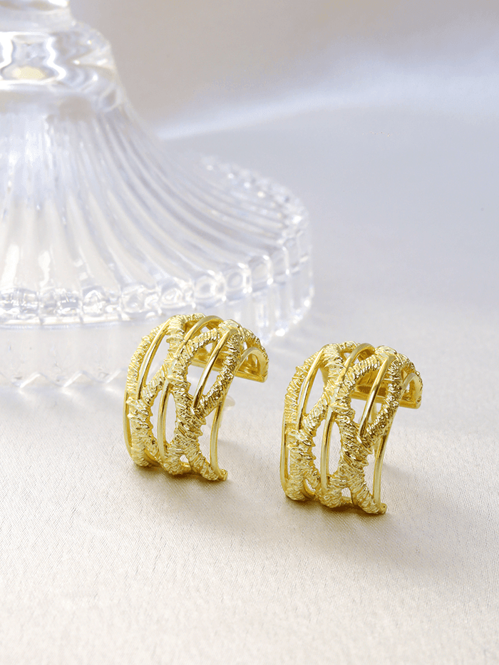 Wire Coiled Textured Earrings - Perfectly Average