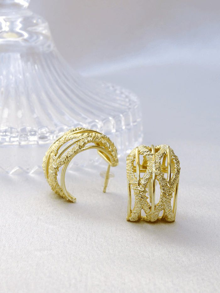 Wire Coiled Textured Earrings - Perfectly Average