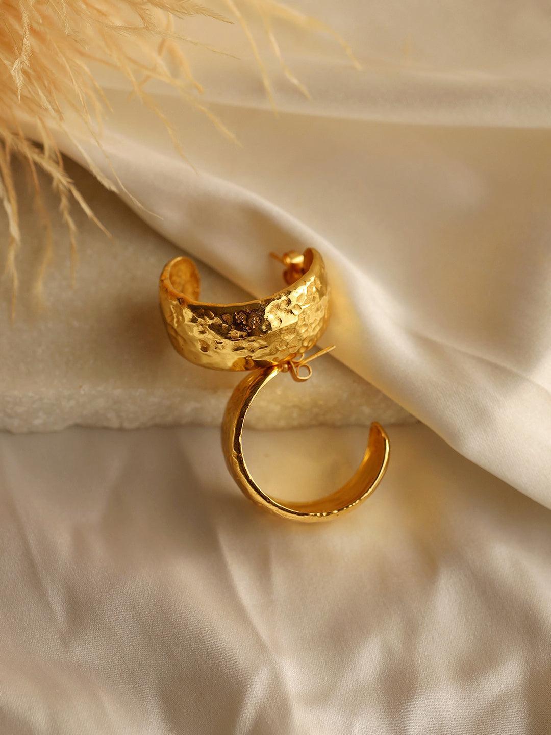 Bold Textured Hoops Gold - Perfectly Average