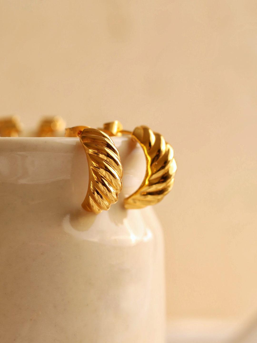 Croissant Studs Gold - Perfectly Average