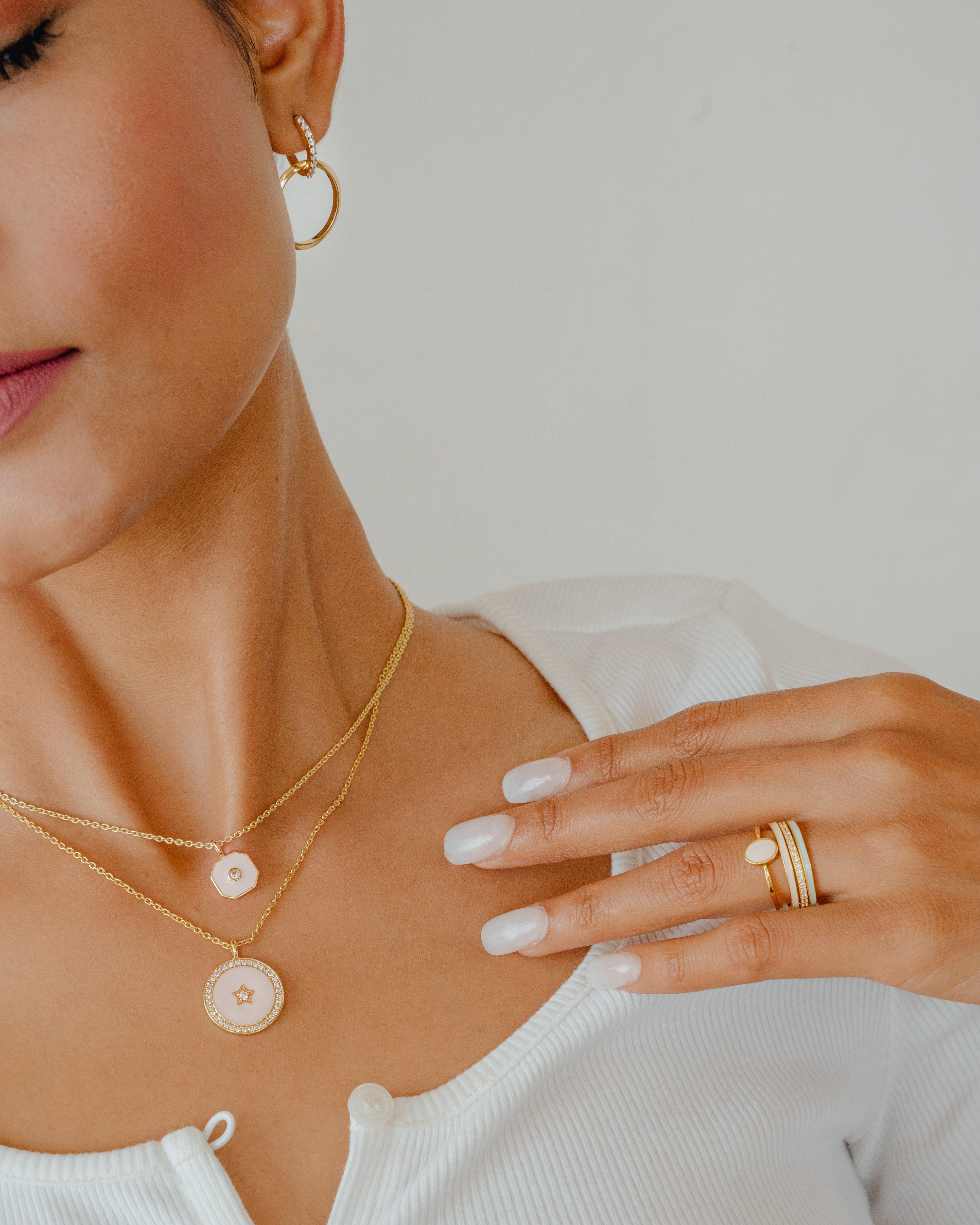 Enamel Studded Stackable Ring - Perfectly Average