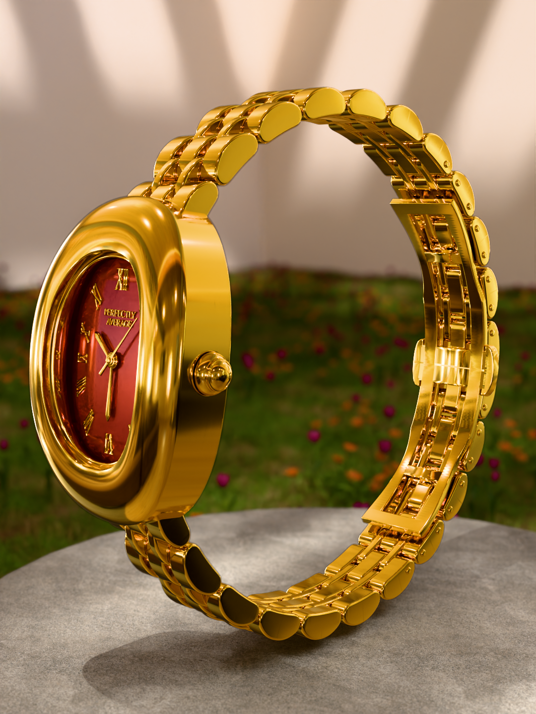Soulmate Oval Gold-Toned Watch