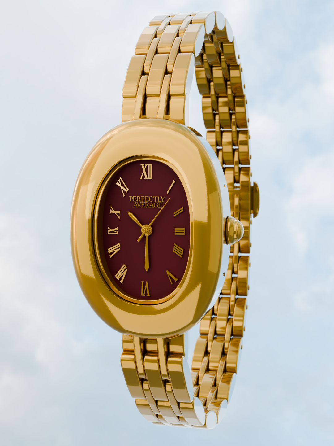 Soulmate Oval Gold-Toned Watch