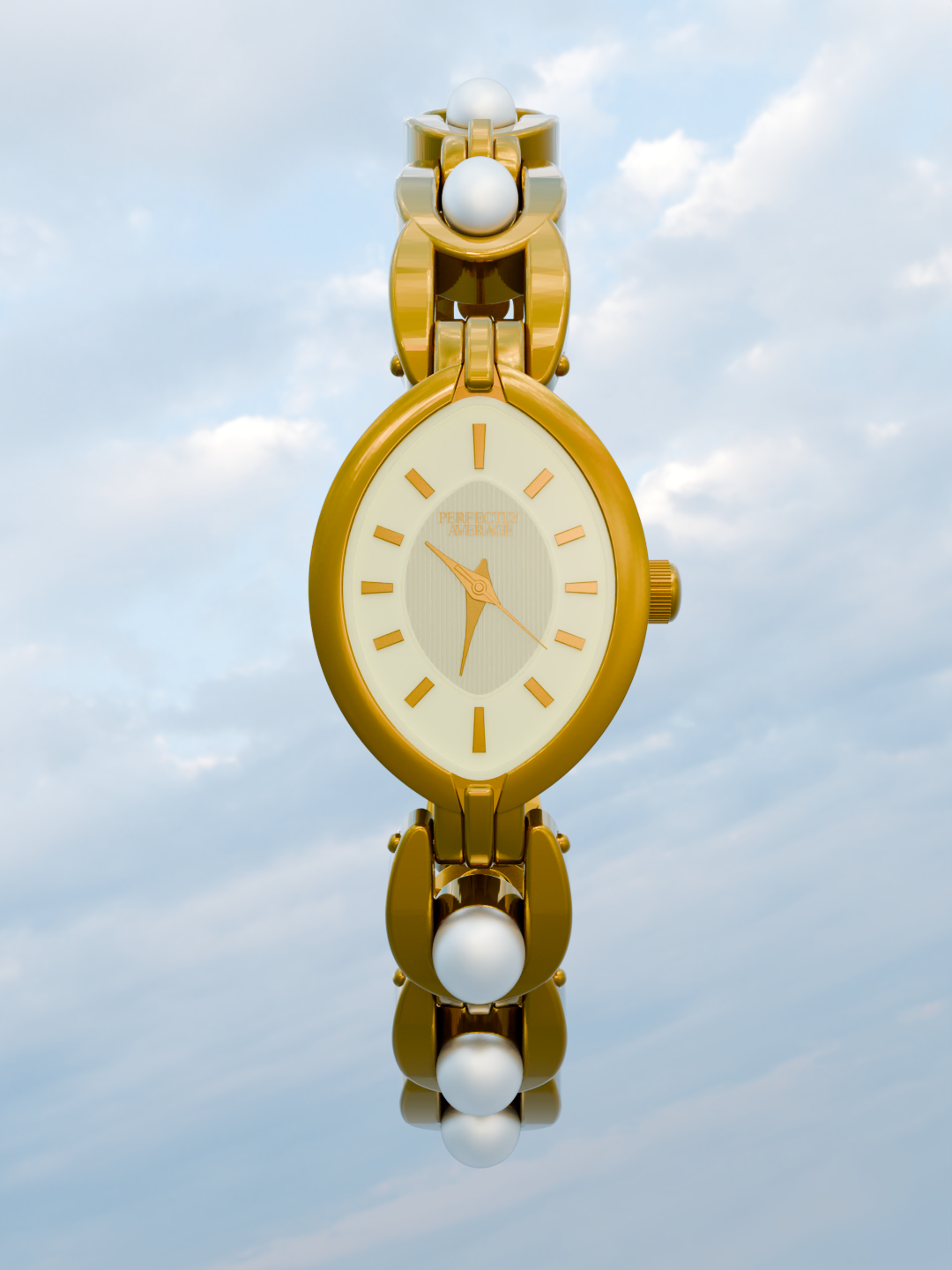 Moonlight Pearl Gold-Toned Watch