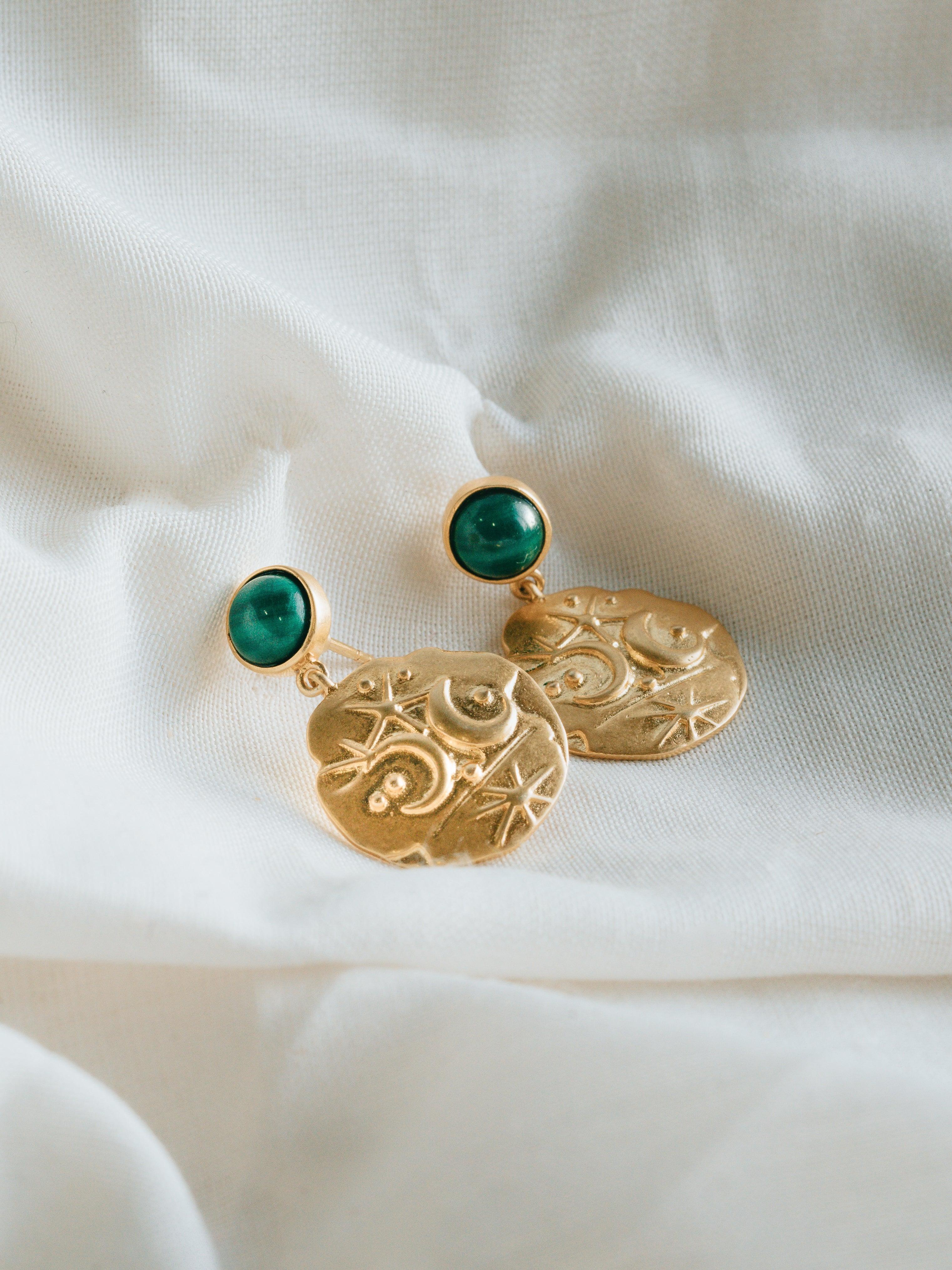 Malachite Charm Earrings - Perfectly Average