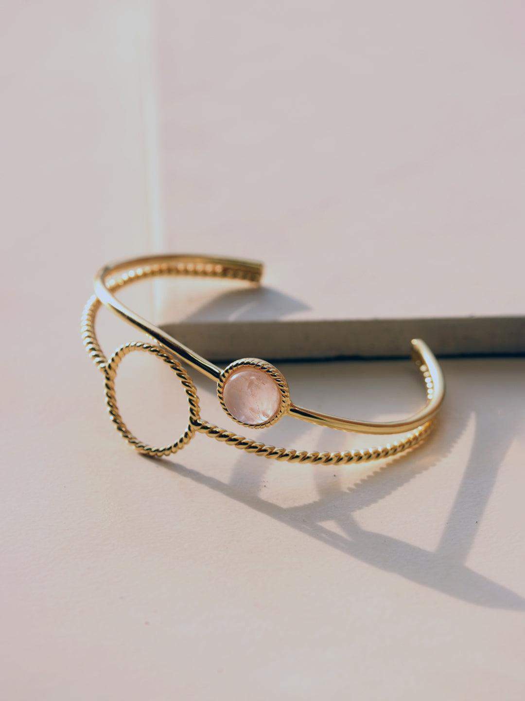 Twisted Rose Quartz Bracelet - Perfectly Average