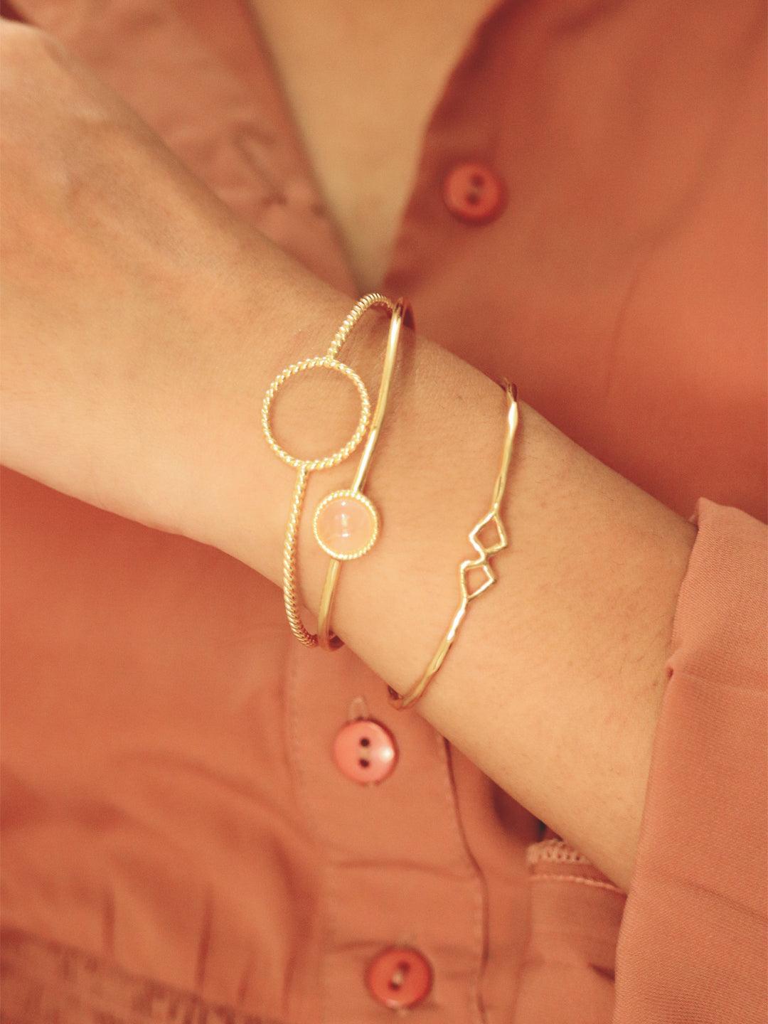 Twisted Rose Quartz Bracelet - Perfectly Average